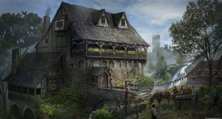 Party Preparations , Marco Gorlei Fantasy landscape, Fantasy