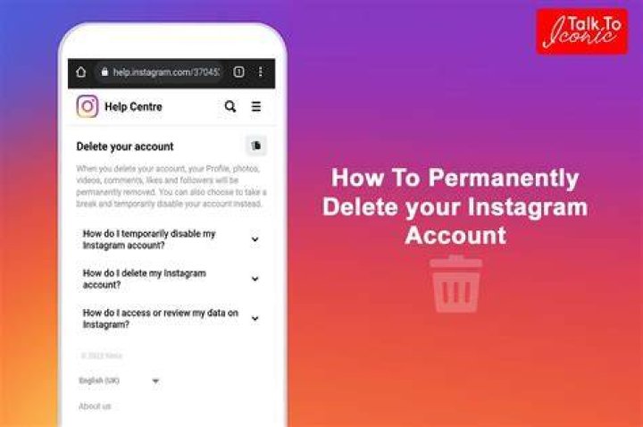 Permanently Delete Instagram