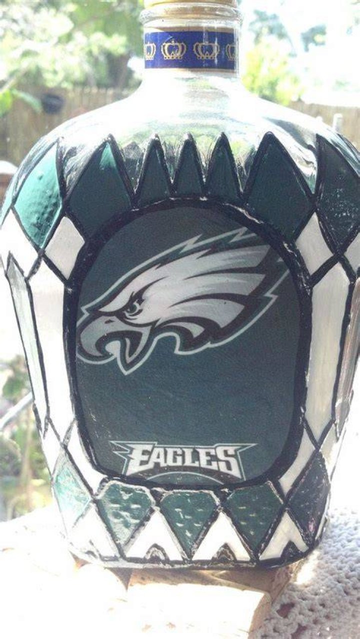 Philadelphia Eagles Football Crown Royal Whisky Hand Painted Etsy
