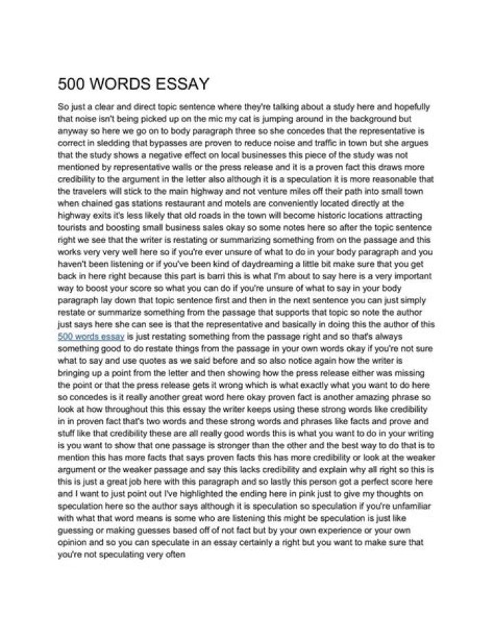 Pin on 500 Words On