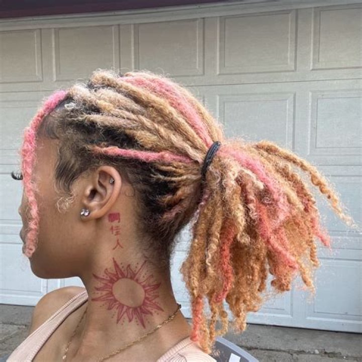 Pink & Blonde Dreads Blonde dreads, Hair styles, Colored dreads