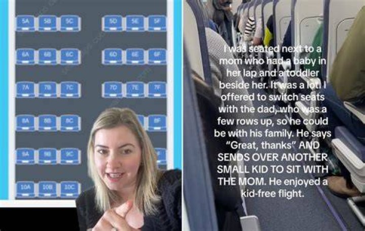 Plane passenger calls out father for leaving his wife with children