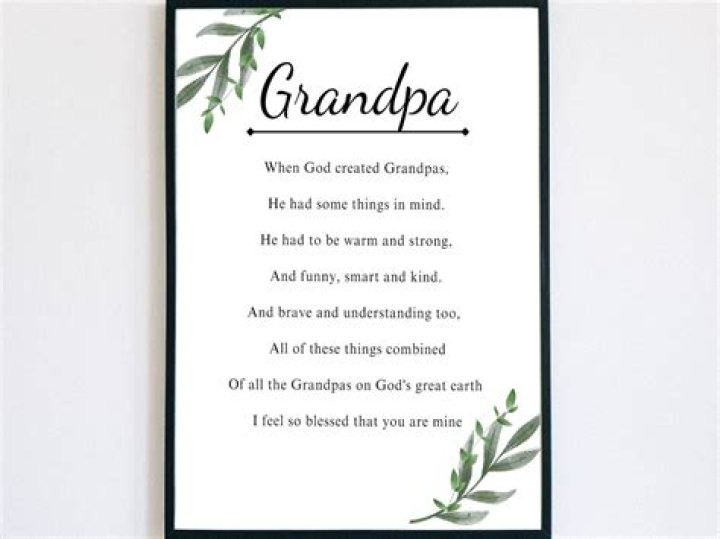 Poems To Your Grandpa