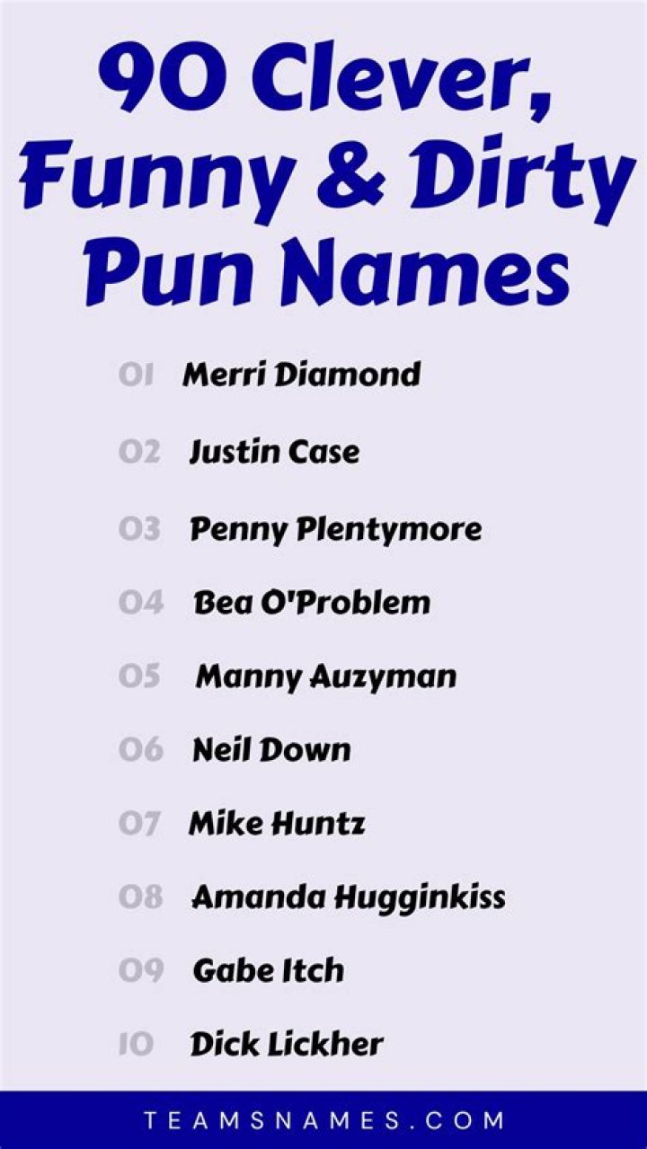 Popular 33+ Funny Dirty Name Generator