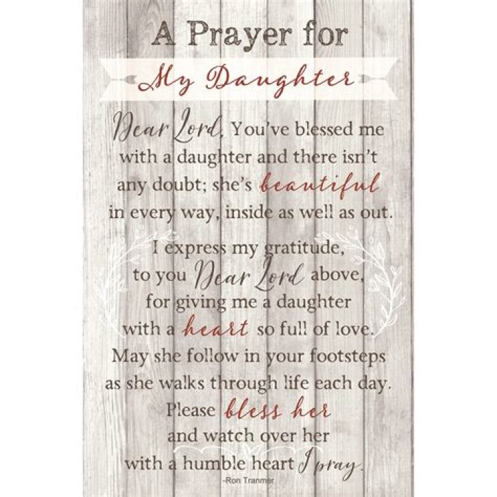 Prayer for My Daughter Wood Plaque with Inspiring Quotes 6