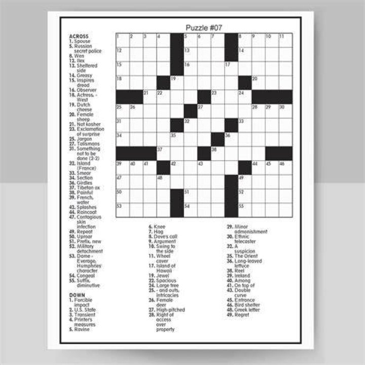 Printable Crossword Clue Printable Crossword Puzzles