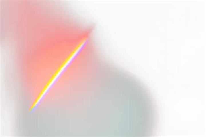 Rainbow Light Leak White Transparent, Rainbow Full Color Light Leak