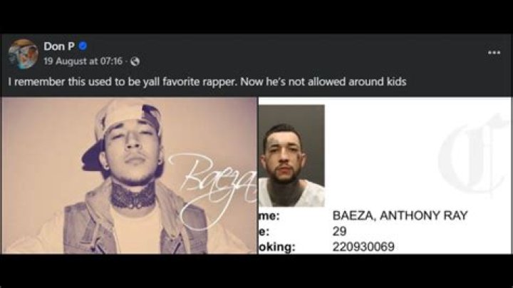 Rapper antony ray baeza arrested in Arizona? arrest jail baeza