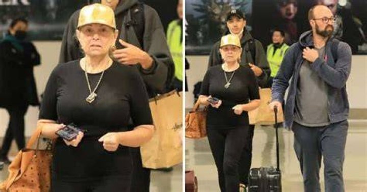 Roseanne Barr spotted at LAX with son Jake Pentland, 44, after turning