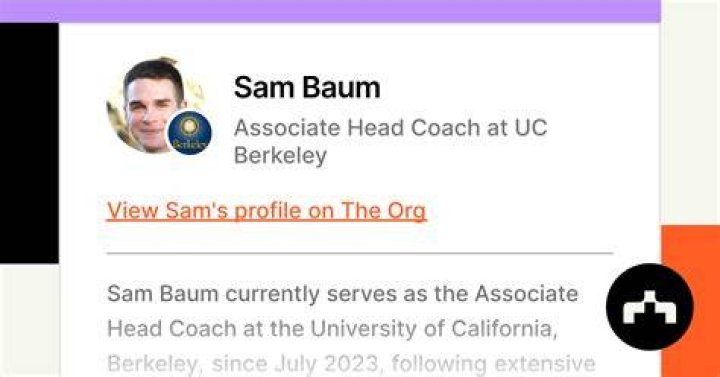 Sam Baum Associate Head Coach University of California, Berkeley