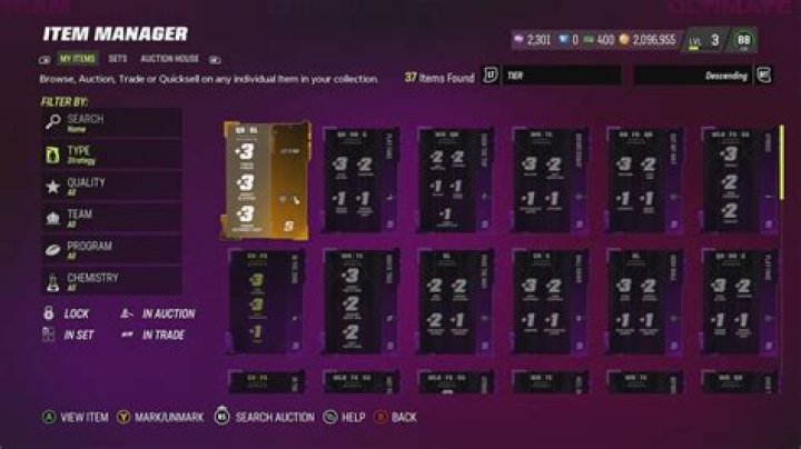 Season 2 Epic and Legendary Strategy Items Madden Ultimate Team 23