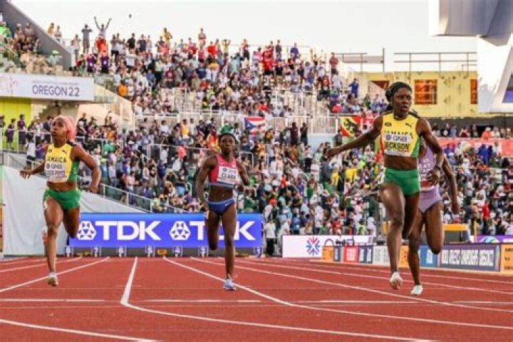 Shericka Jackson of Jamaica clocks second fastest time ever to win 200m