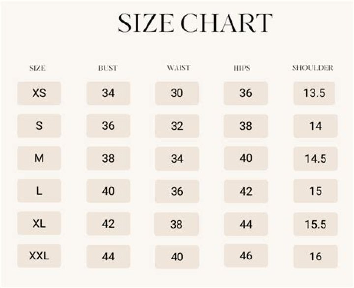 Size Chart The Porter Collective