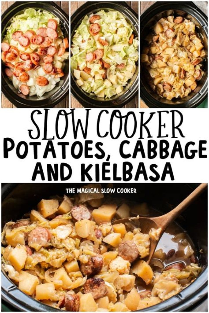 Slow Cooker Potatoes, Cabbage and Kielbasa Recipe Crockpot recipes