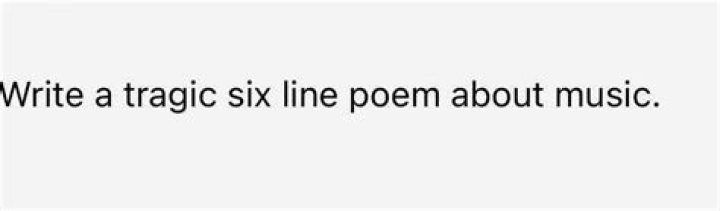 Solved Write a tragic six line poem about music. Chatbot \1