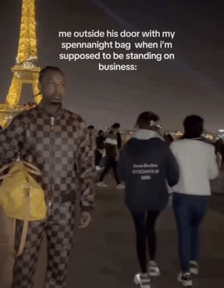 spend the night bag meme Quotes and Humor