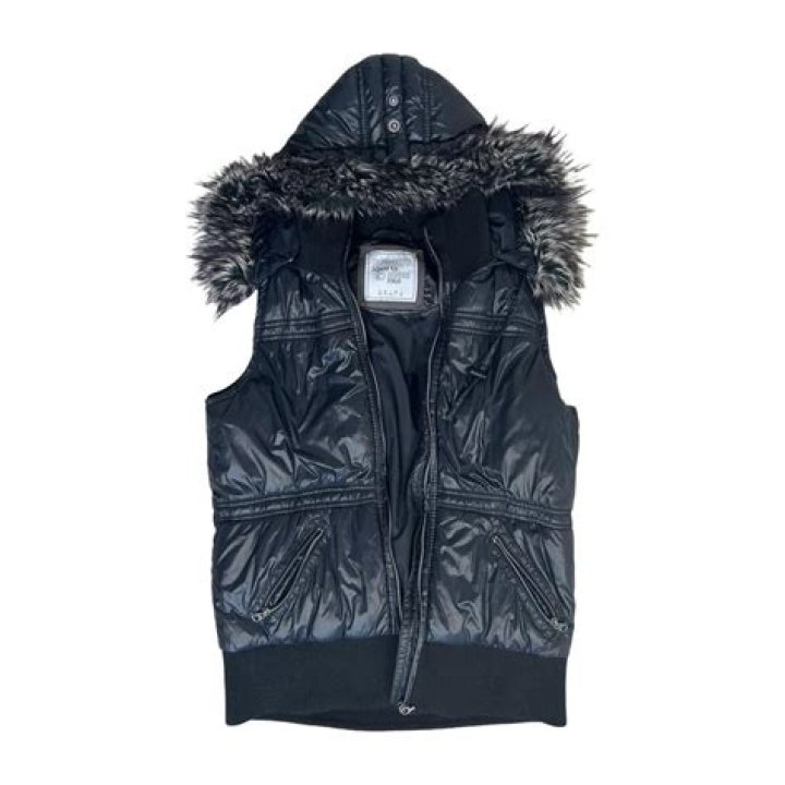 SpiritHoods&reg; Unisex Faux Fur Vest With Hood & Pockets Alaskan Hawk