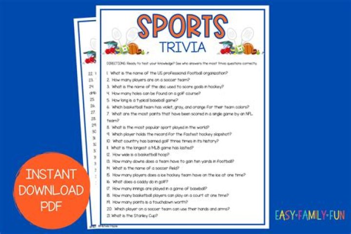 Sports Trivia Questions, History Trivia Questions, Trivia Questions And