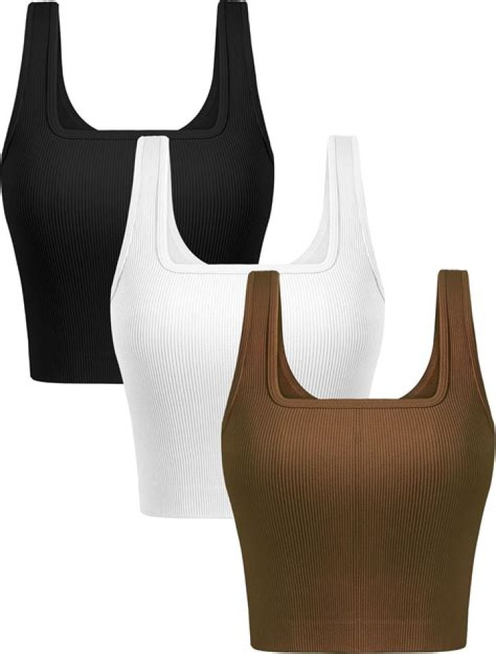 Square Neck Ribbed Crop Tank Top in 2020 Cropped tank top, Tank top