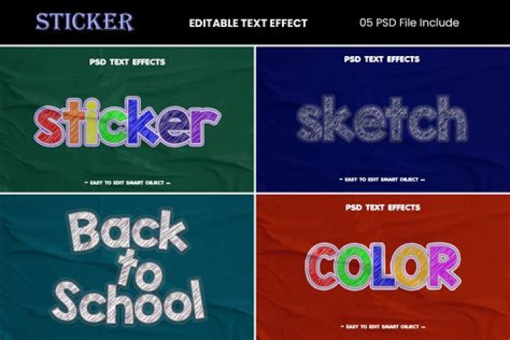 Sticker Text Effect With Cool Style 555485 Vector Art at Vecteezy