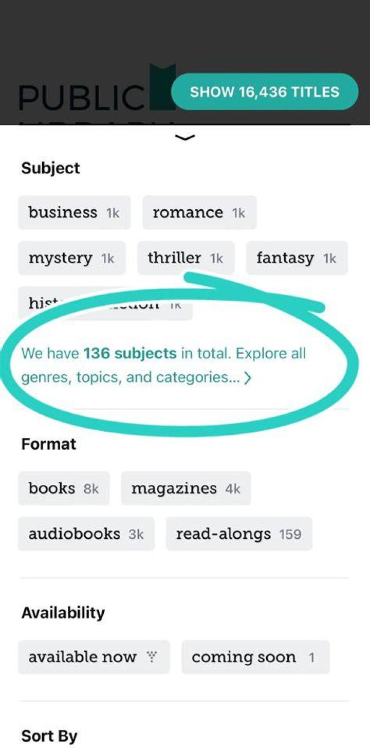 Subject Explorer/Review Subject Filter