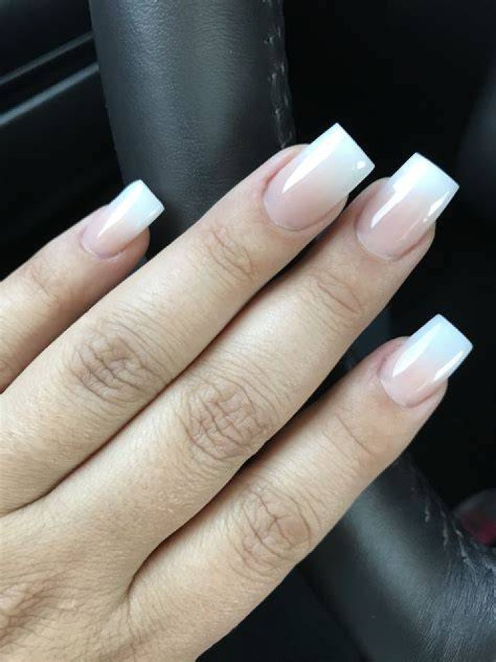 Tapered Square French Tip Acrylic Nails Goimages Base