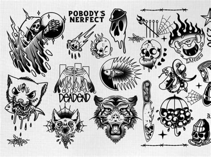 tattoo flash pobody's nerfect by fakie revert on Dribbble