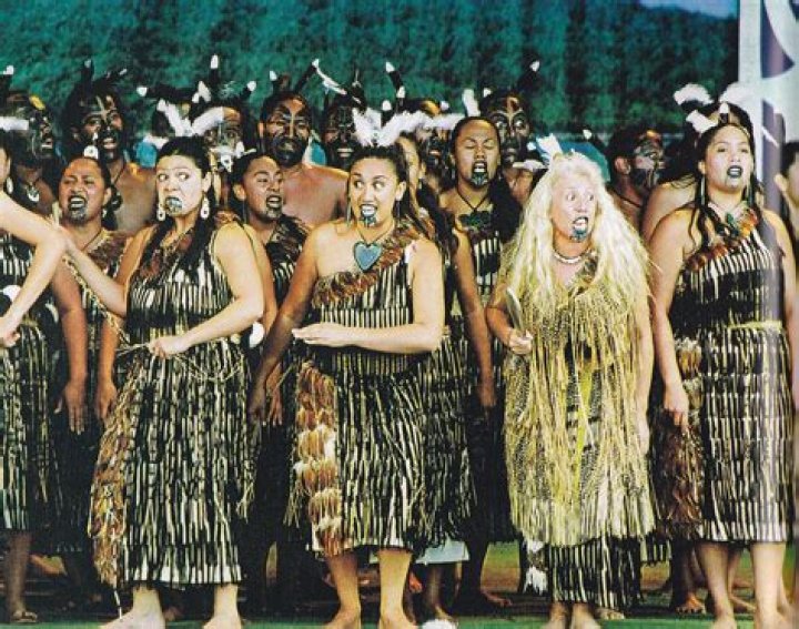 Te Matarae I Orehu haka group, named for a famous landmark, Te Matarae