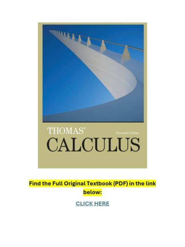 Thomas Calculus 13th Edition PDF Free Download Knowdemia