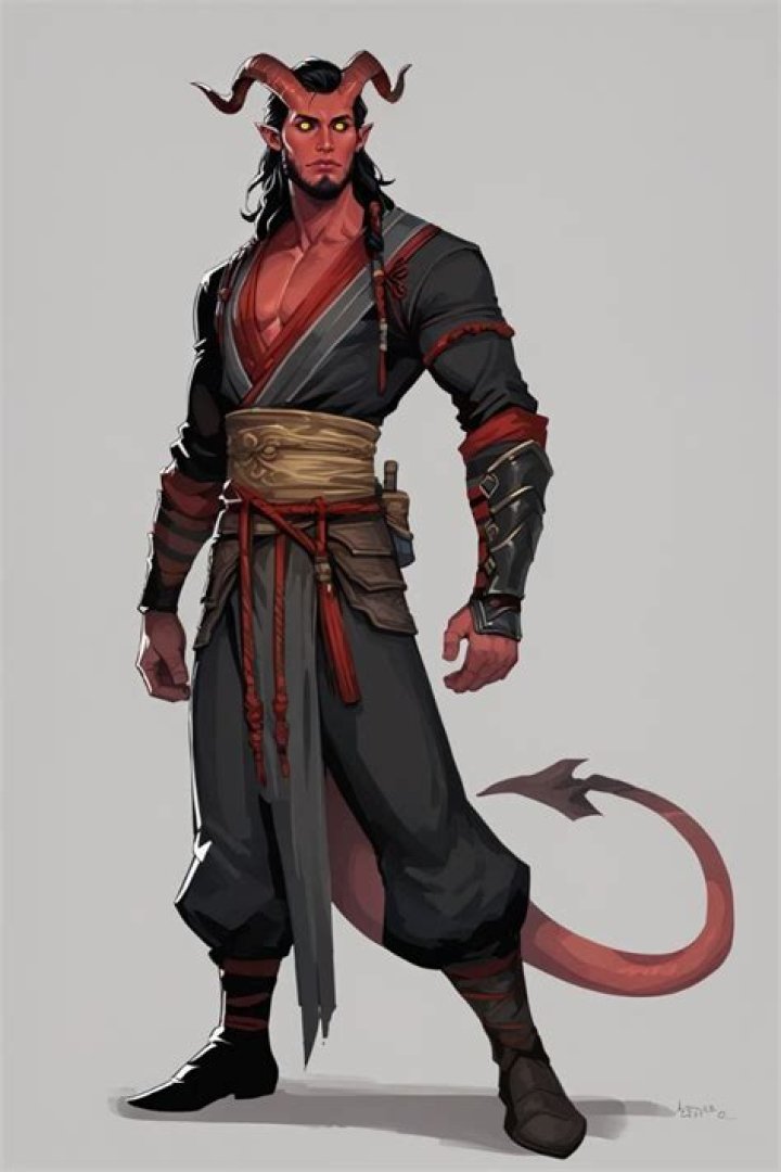 Tiefling Monge Fantasy Character Art, Rpg Character, Character