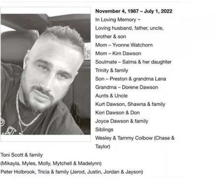 TikTok Andrew Dawson Obituary and Death Cause Missing Man Breaking