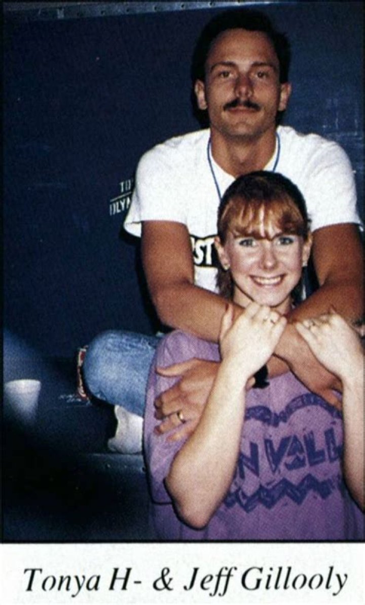 Tonya Harding with her thenhusband, Jeff Gillooly backstage during