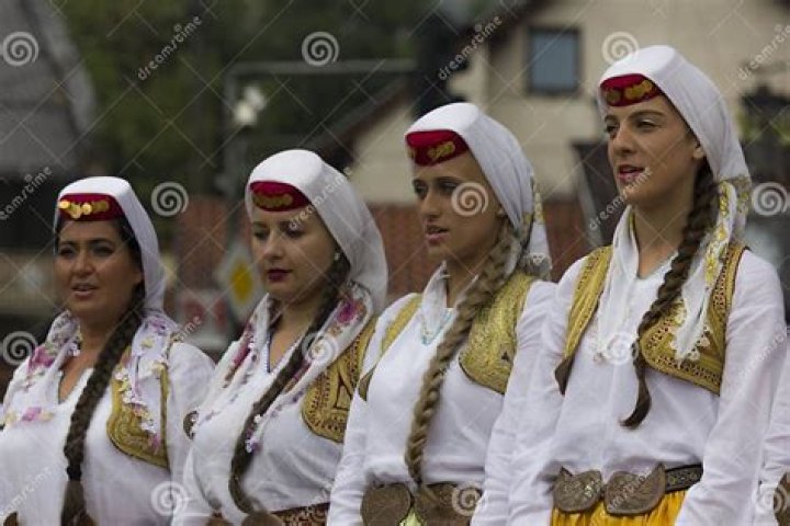 Traditional Dressed Bosnian Girls Editorial Photography Image of