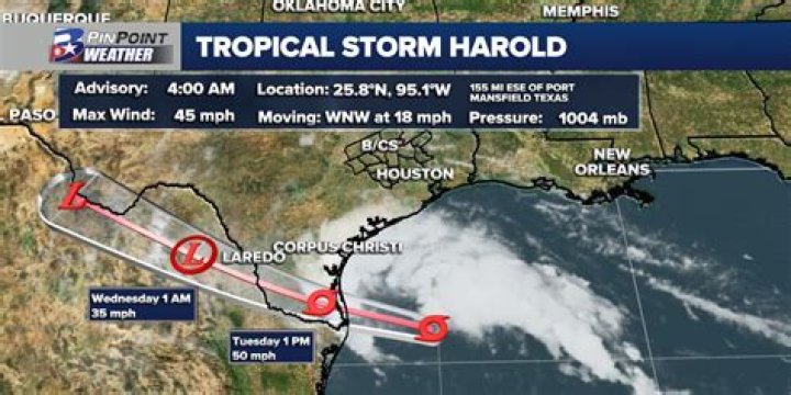 Tropical Storm Harold forms in the Gulf of Mexico; How will it affect