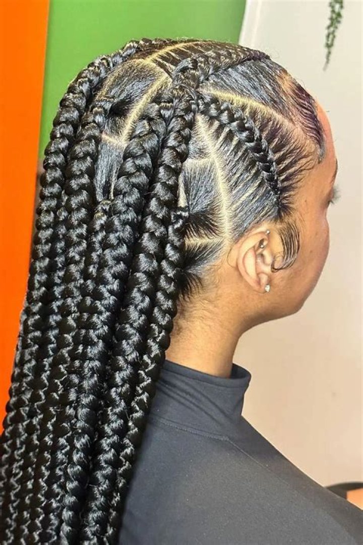 twoBraided feed in cornrows Braids Small feed in braids, Two braid
