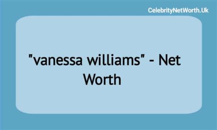 Vanessa Williams Net Worth Celebrity Net Worth