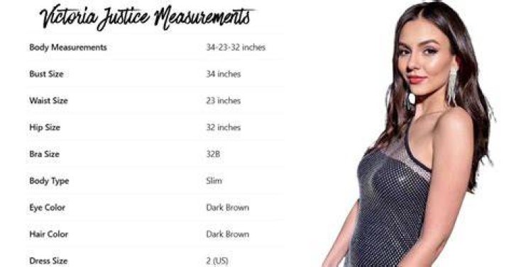 Victoria Justice Bra Size height and weights