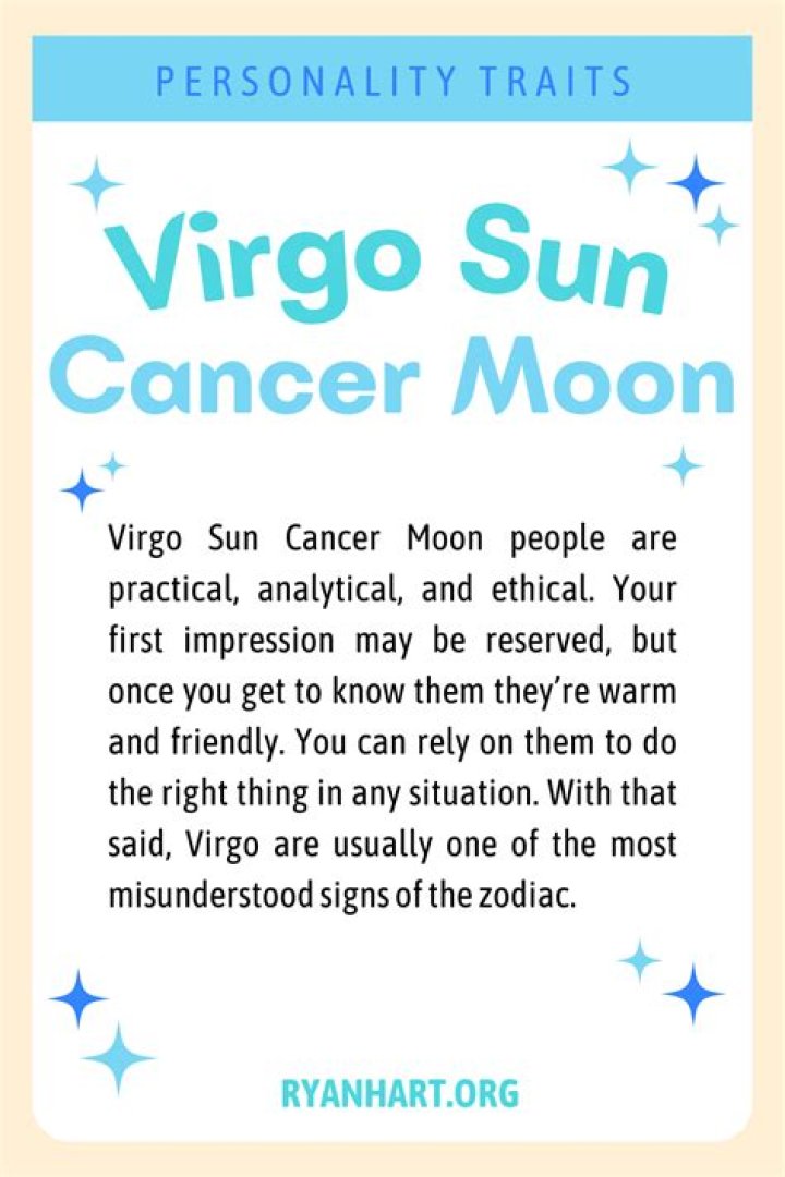 Virgo Sun Cancer Moon Personality Traits Ryan Hart