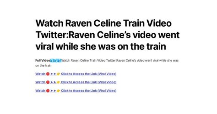Whatch Raven Celine Train Video Twitter Viral: Privacy, Ethics, And Social Media