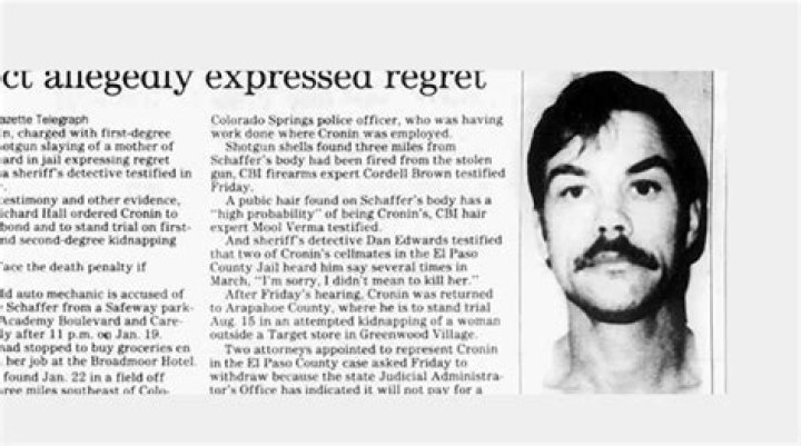 Where Is Richard Cronin Murderer Today? Elaine Schaffer Murder Colorado