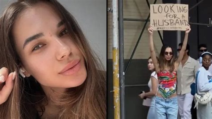 Woman Sick Of Dating Apps Hits US Streets With Cardboard "Looking For
