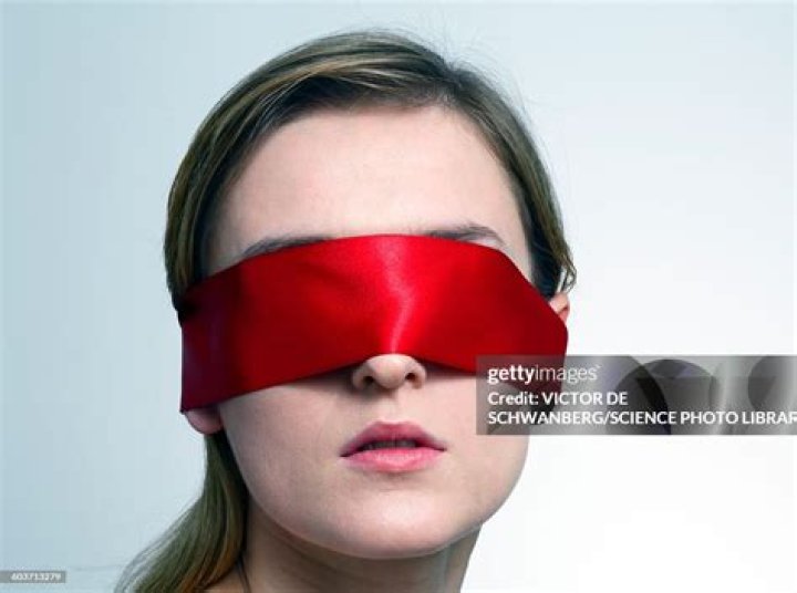 Woman Wearing Red Blindfold Photograph by Victor De Schwanberg Pixels